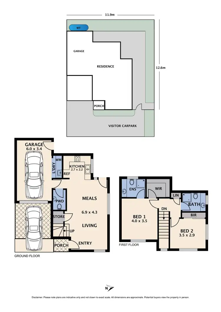 Floorplan of Homely townhouse listing, 5/20-22 Thackeray Road, Reservoir VIC 3073