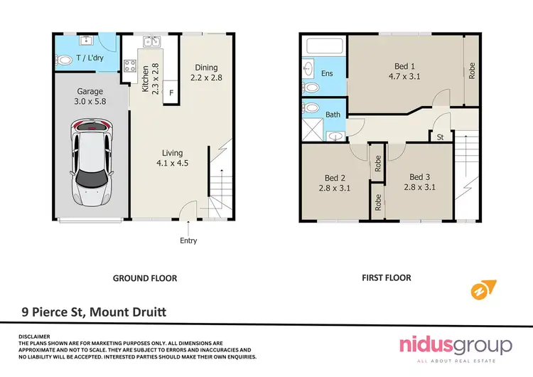 Floorplan of Homely townhouse listing, 9 Pierce Street, Mount Druitt NSW 2770
