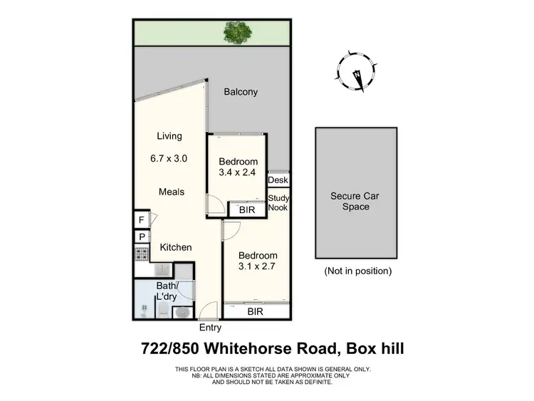 Floorplan of Homely apartment listing, Level 7/722/850 Whitehorse Road, Box Hill VIC 3128
