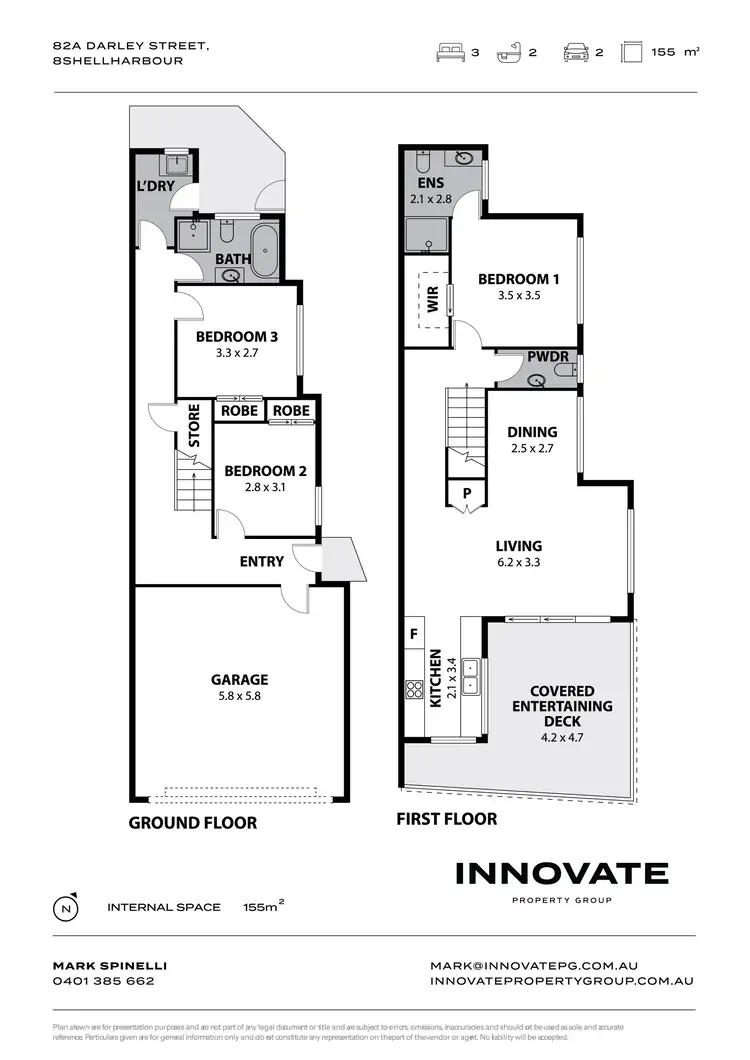 Floorplan of Homely semi-detached listing, 82A Darley Street, Shellharbour NSW 2529