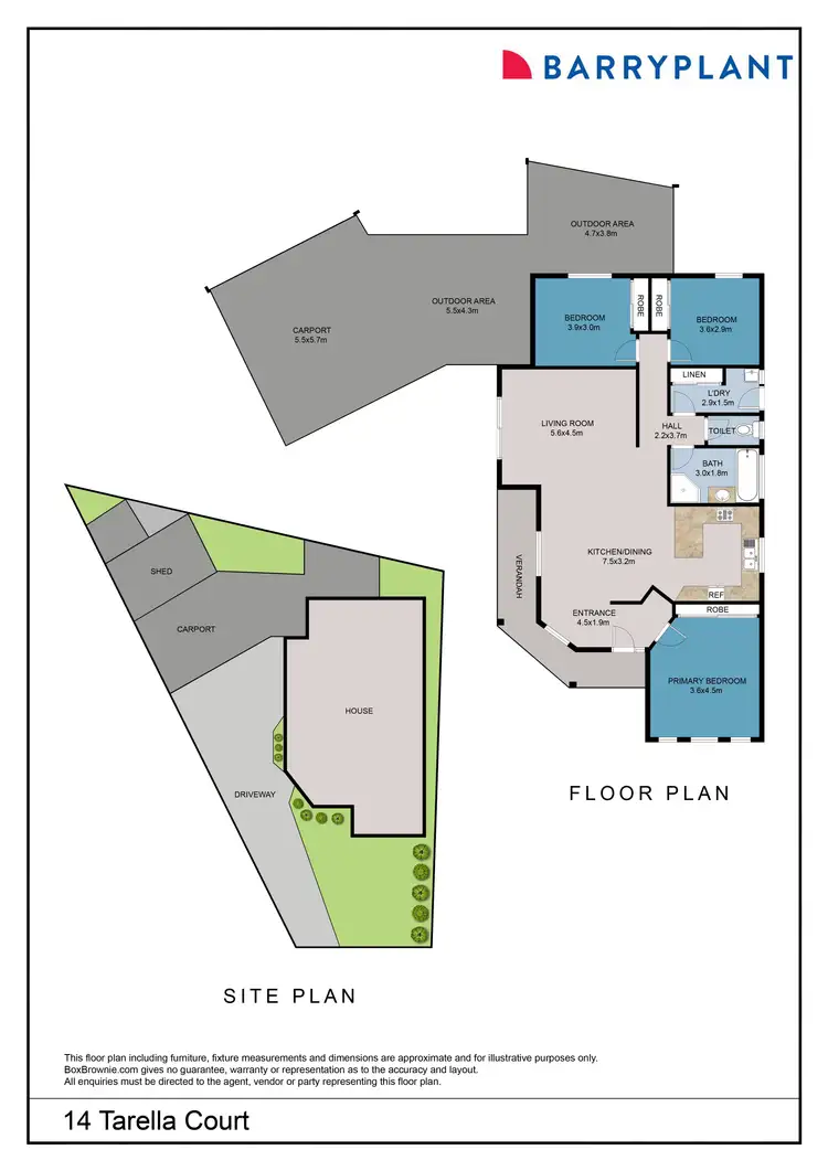 Floorplan of Homely house listing, 14 Tarella Court, Mildura VIC 3500