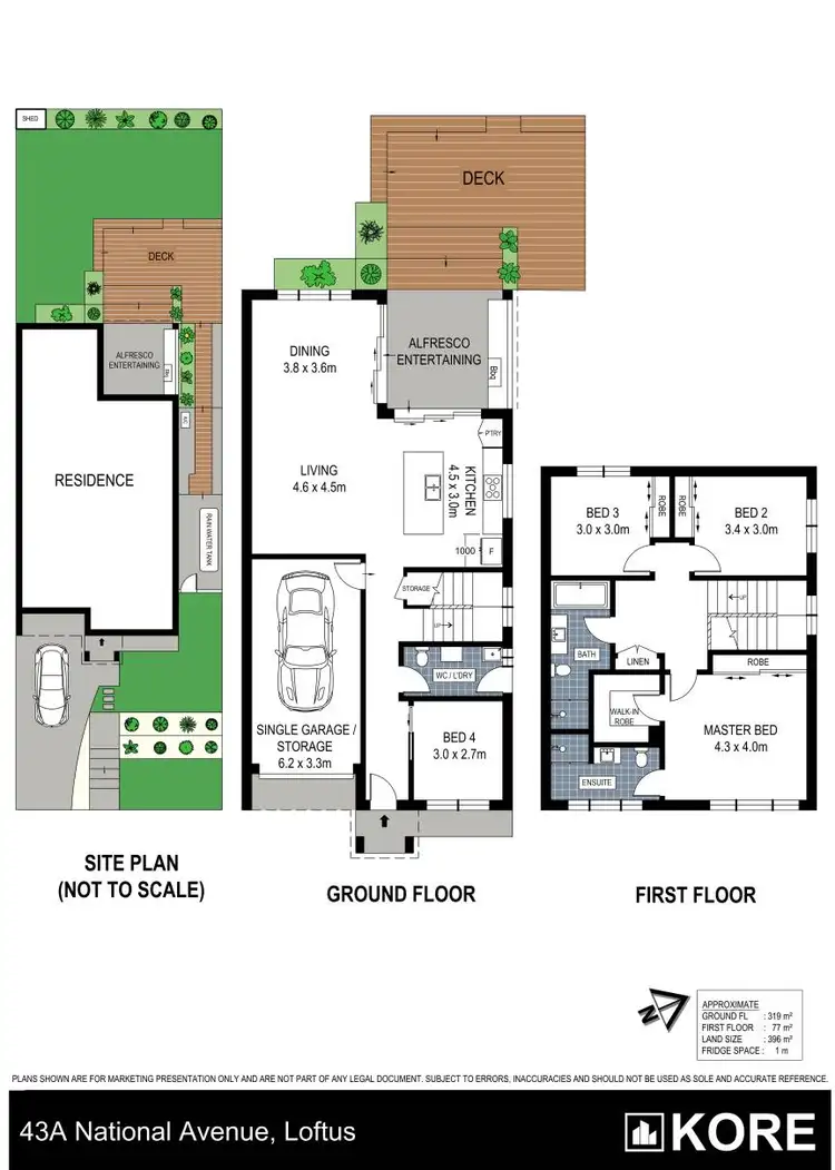 Floorplan of Homely semi-detached listing, 43A National Avenue, Loftus NSW 2232