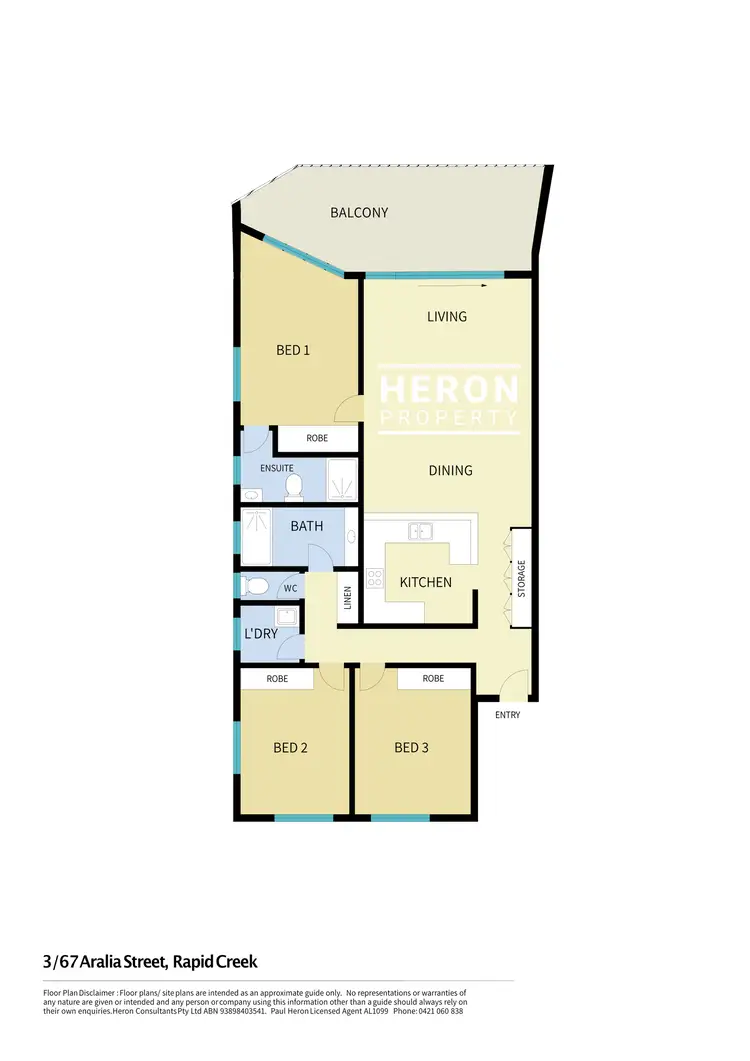 Floorplan of Homely apartment listing, 3/67 Aralia Street, Rapid Creek NT 810