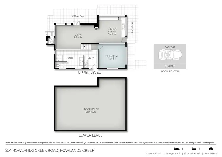 Floorplan of Homely rural property listing, 1/254 Rowlands Creek Road, Rowlands Creek NSW 2484