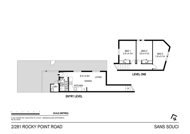 Floorplan of Homely apartment listing, 2/281 Rocky Point Road, Sans Souci NSW 2219