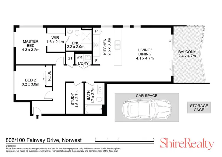 Floorplan of Homely apartment listing, 806/100 Fairway Drive, Norwest NSW 2153