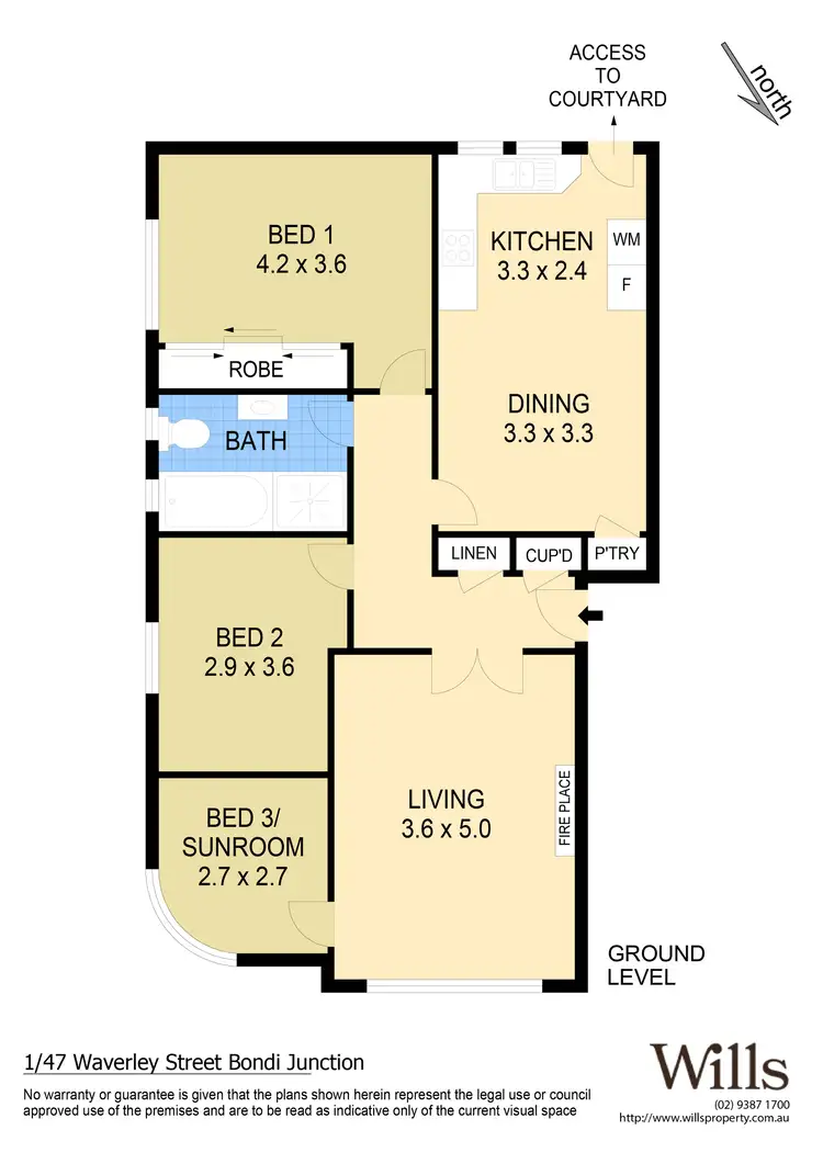 Floorplan of Homely apartment listing, 1/47 Waverley Street, Bondi Junction NSW 2022