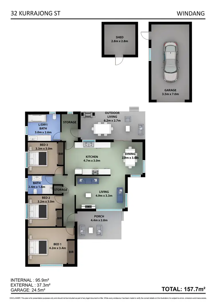 Floorplan of Homely house listing, 32 Kurrajong Street, Windang NSW 2528