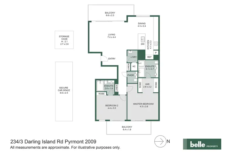 Floorplan of Homely apartment listing, 234/3 Darling Island Road, Pyrmont NSW 2009
