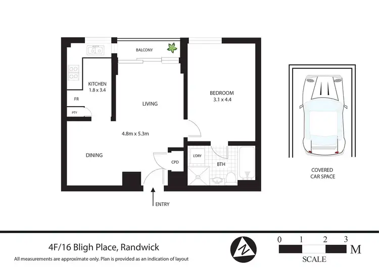 Floorplan of Homely apartment listing, 16 Bligh Place, Randwick NSW 2031
