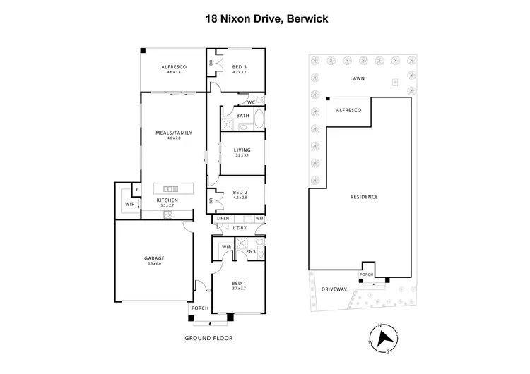 Floorplan of Homely house listing, 18 Nixon Drive, Berwick VIC 3806