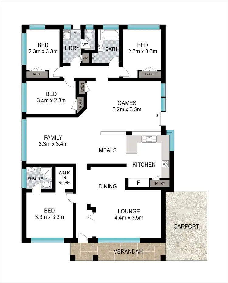 Floorplan of Homely house listing, 13 Oriel Court, College Grove WA 6230