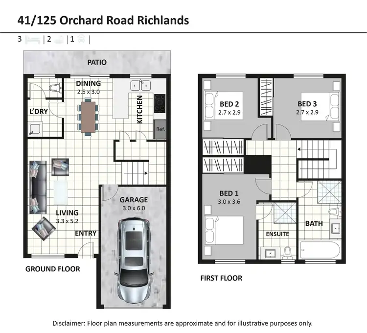 Floorplan of Homely townhouse listing, 41/125 Orchard Road, Richlands QLD 4077
