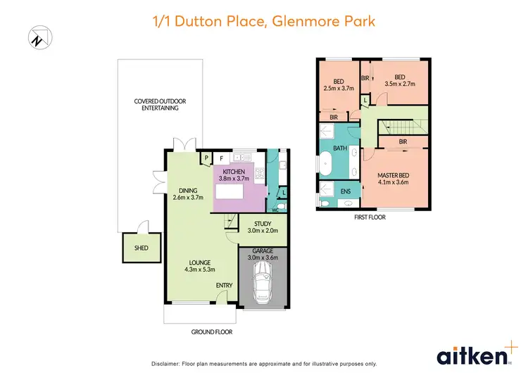 Floorplan of Homely townhouse listing, 1/1 Dutton Place, Glenmore Park NSW 2745