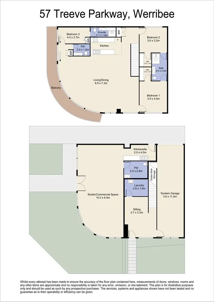 Floorplan of Homely townhouse listing, 57 Treeve Parkway, Werribee VIC 3030
