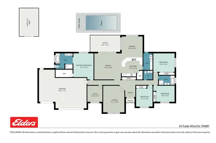 Floorplan of Homely house listing, 34 Trade Wind Drive, Tanby QLD 4703