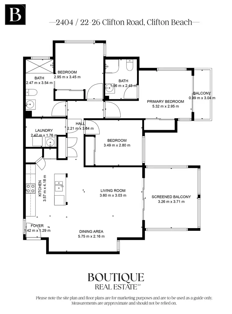 Floorplan of Homely apartment listing, 2404/22-26 Clifton Road, Clifton Beach QLD 4879