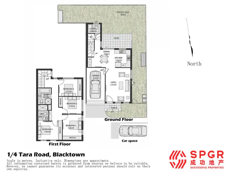 Floorplan of Homely townhouse listing, 1/4 Tara Road, Blacktown NSW 2148