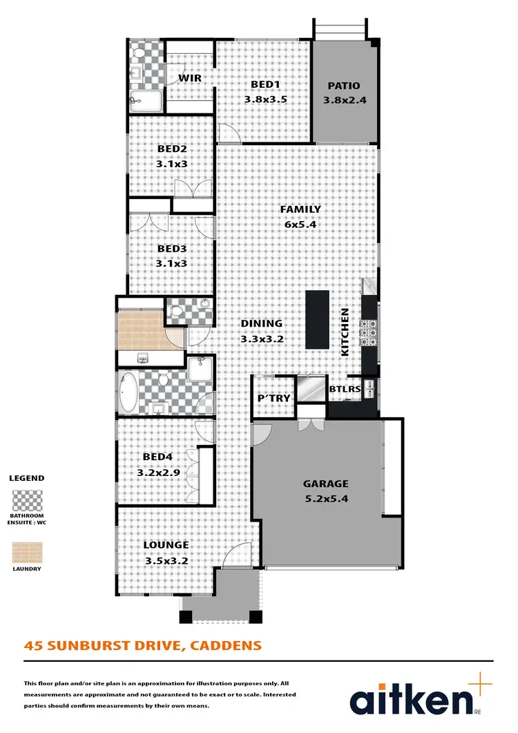 Floorplan of Homely house listing, 45 Sunburst Drive, Caddens NSW 2747