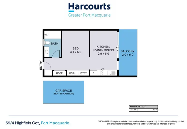 Floorplan of Homely unit listing, 59/4 Highfields Circuit, Port Macquarie NSW 2444