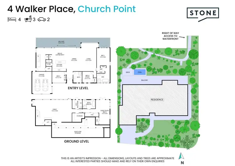 Floorplan of Homely house listing, 4 Walker Place, Church Point NSW 2105