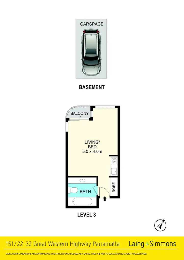 Floorplan of Homely apartment listing, 151/22 Great Western Highway, Parramatta NSW 2150