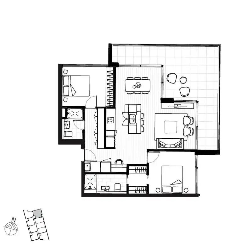 Floorplan of Homely apartment listing, B803/3 Herman Crescent, Rouse Hill NSW 2155