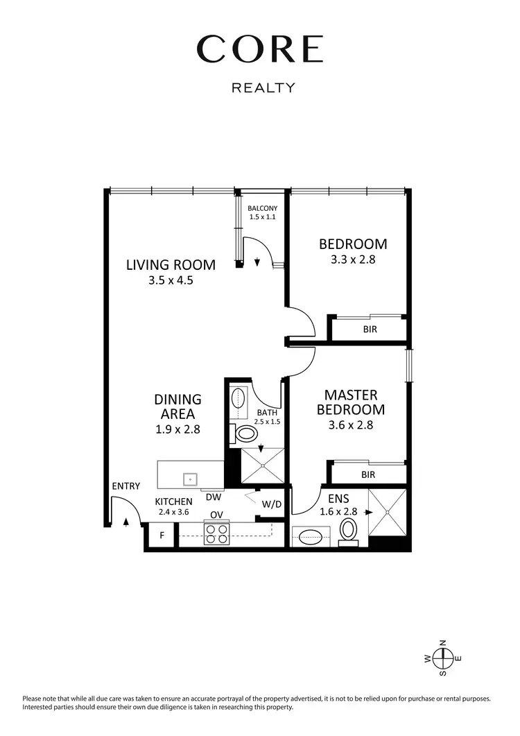 Floorplan of Homely apartment listing, 1106/108 Flinders Street, Melbourne VIC 3000