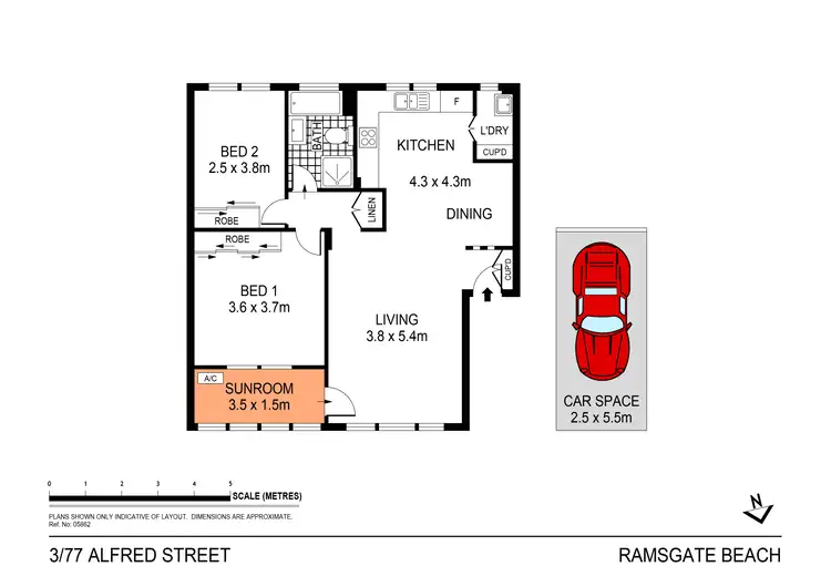 Floorplan of Homely apartment listing, 3/77 Alfred Street, Ramsgate Beach NSW 2217