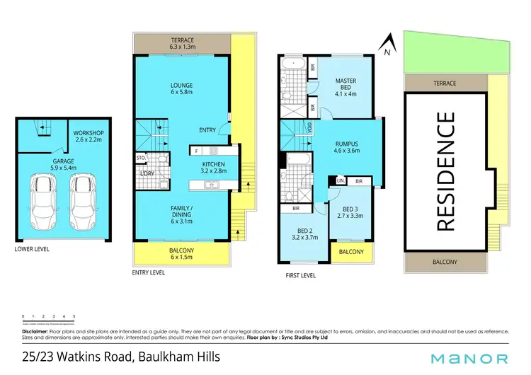 Floorplan of Homely townhouse listing, 25/23 Watkins Road, Baulkham Hills NSW 2153