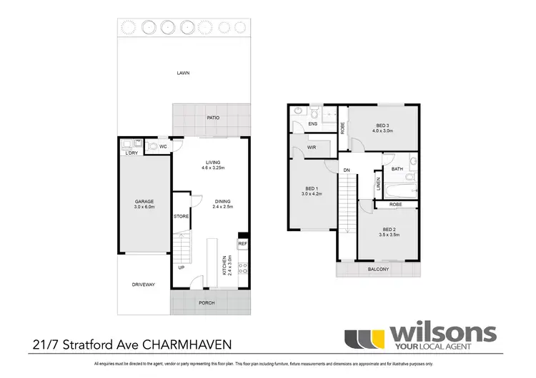 Floorplan of Homely townhouse listing, 21/7 Stratford Avenue, Charmhaven NSW 2263