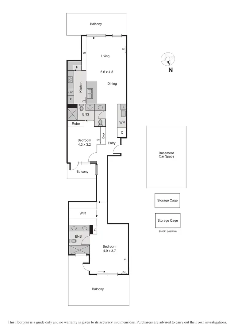 Floorplan of Homely apartment listing, 3.2/26-30 Waltham Street, Sandringham VIC 3191