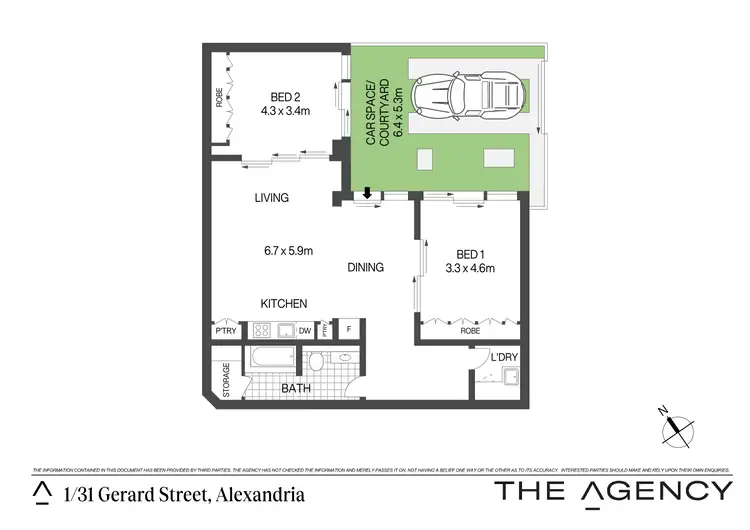 Floorplan of Homely apartment listing, 1/31 Gerard Street, Alexandria NSW 2015