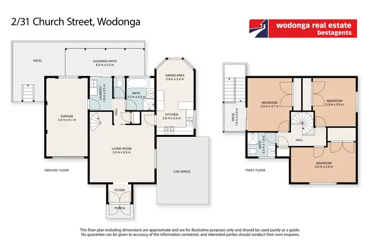 Floorplan of Homely unit listing, 2/31 Church Street, Wodonga VIC 3690
