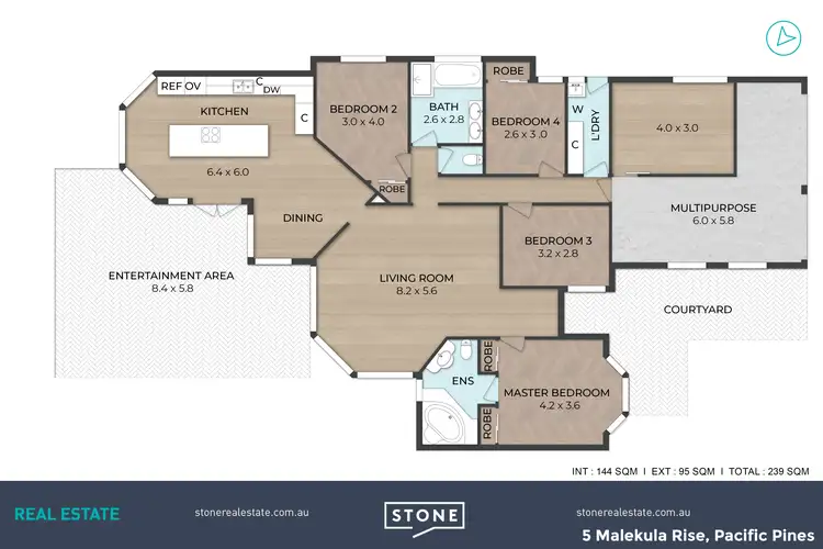 Floorplan of Homely house listing, 5 Malekula Rise, Pacific Pines QLD 4211