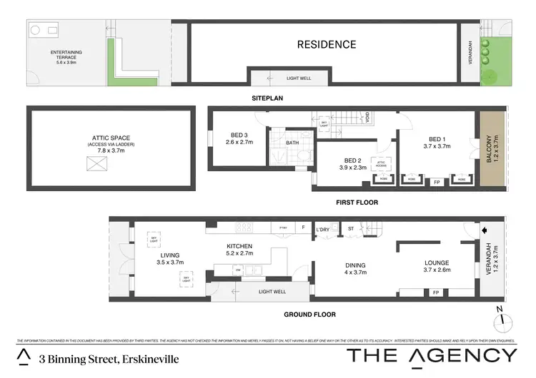 Floorplan of Homely house listing, 3 Binning Street, Erskineville NSW 2043