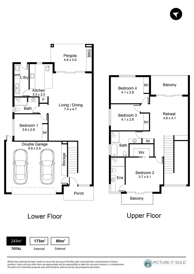 Floorplan of Homely house listing, 1A Ballara Avenue, Warradale SA 5046