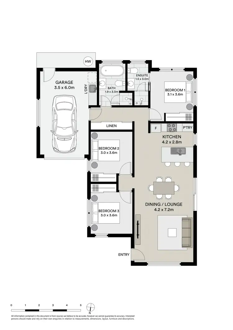 Floorplan of Homely unit listing, 3/62 Percy Street, Devonport TAS 7310