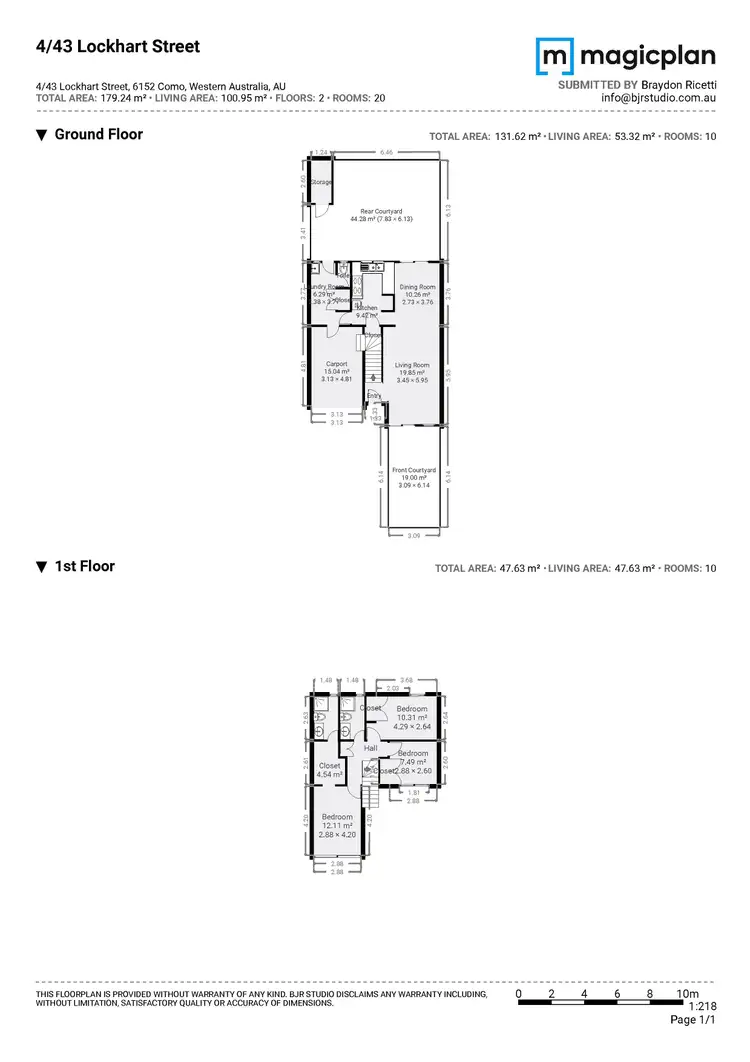 Floorplan of Homely townhouse listing, 4/43 Lockhart Street, Como WA 6152