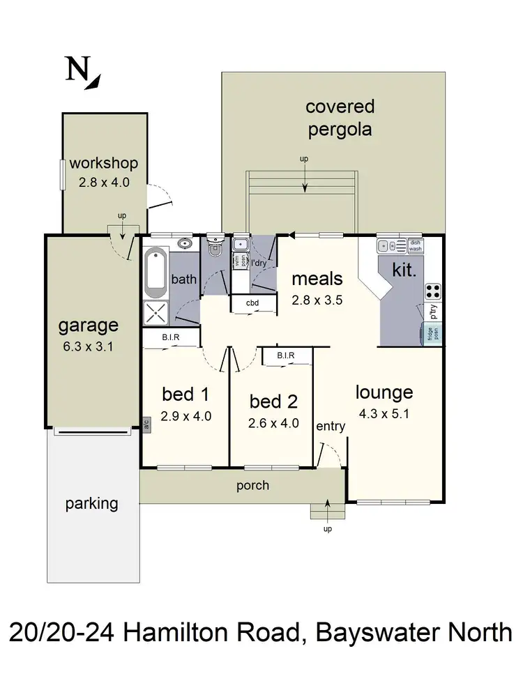 Floorplan of Homely unit listing, 20/20-24 Hamilton Road, Bayswater North VIC 3153