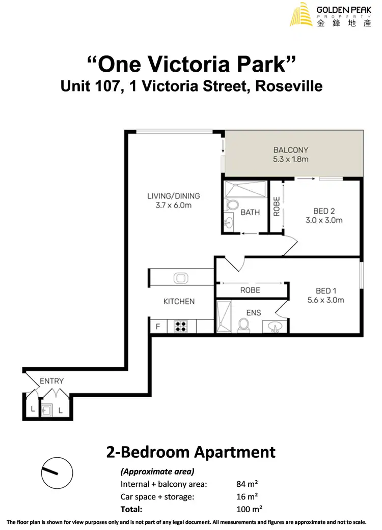 Floorplan of Homely apartment listing, 107/1 Victoria Street, Roseville NSW 2069