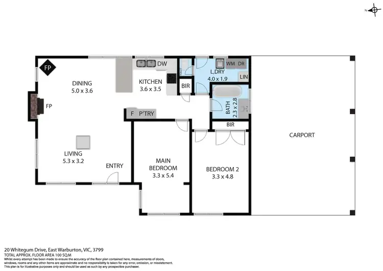 Floorplan of Homely house listing, 20 Whitegum Drive, East Warburton VIC 3799