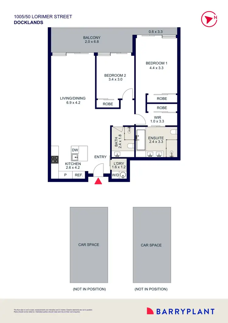 Floorplan of Homely apartment listing, 1005/50 Lorimer Street, Docklands VIC 3008