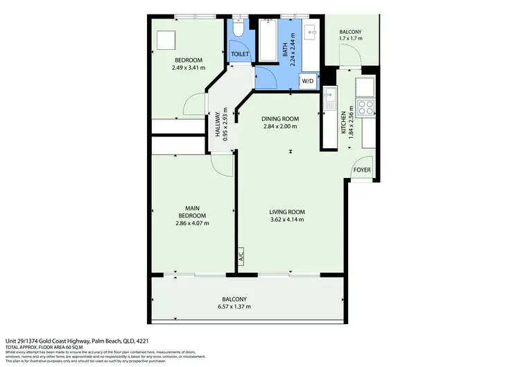 Floorplan of Homely unit listing, 29/1374 Gold Coast Highway, Palm Beach QLD 4221