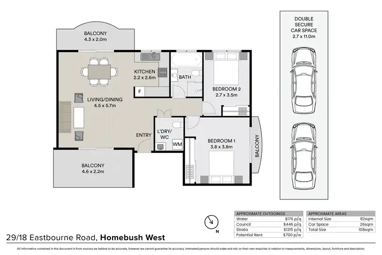 Floorplan of Homely apartment listing, 29/18 Eastbourne Road, Homebush West NSW 2140