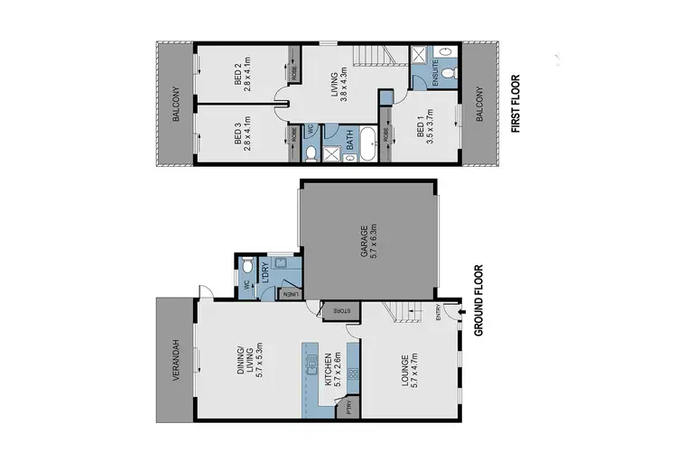Floorplan of Homely townhouse listing, 3 Wisteria Court, Flora Hill VIC 3550