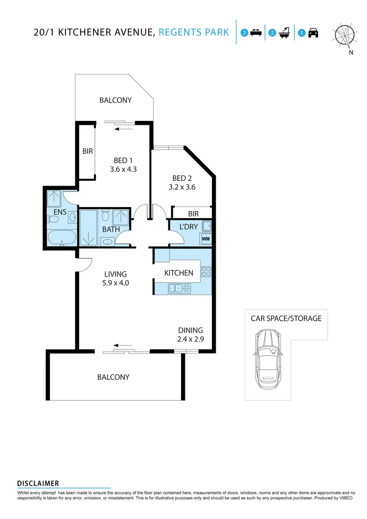 Floorplan of Homely unit listing, 20/1-5 Kitchener Avenue, Regents Park NSW 2143