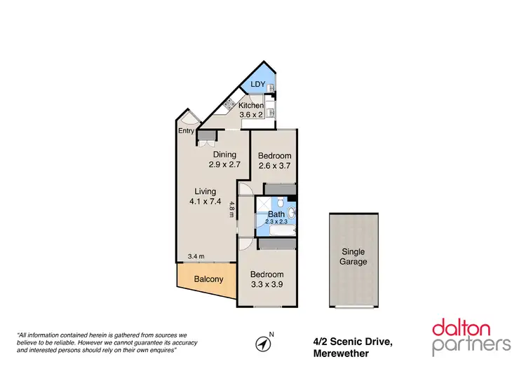 Floorplan of Homely unit listing, 4/2 Scenic Drive, Merewether NSW 2291