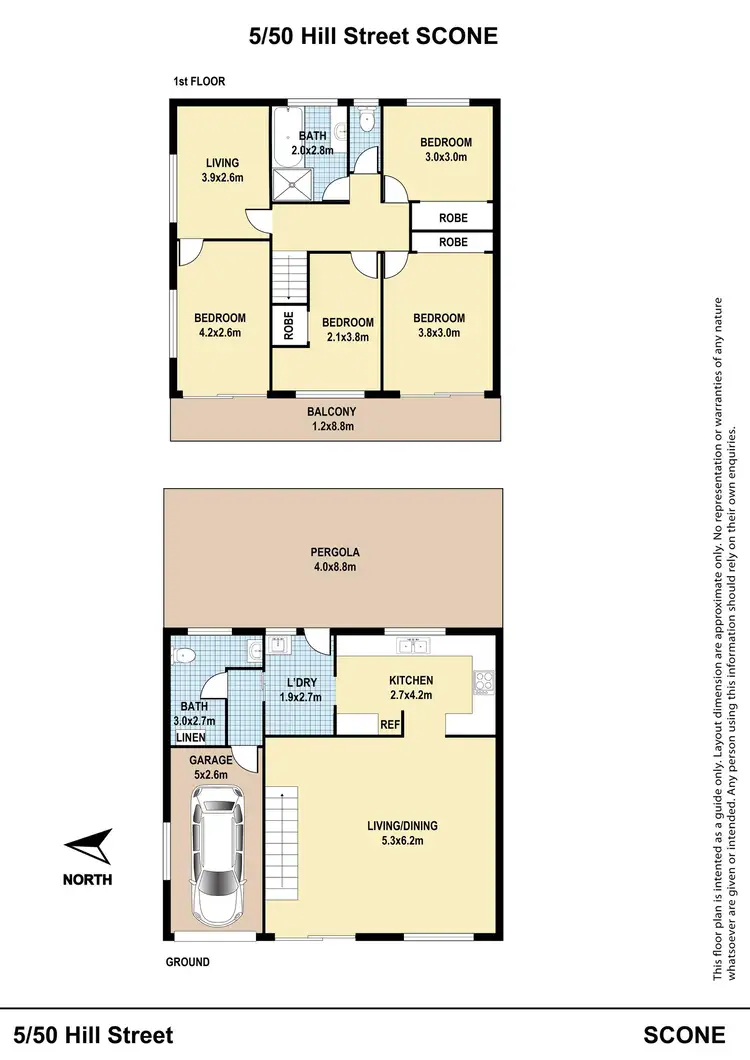 Floorplan of Homely townhouse listing, 5/50 Hill Street, Scone NSW 2337