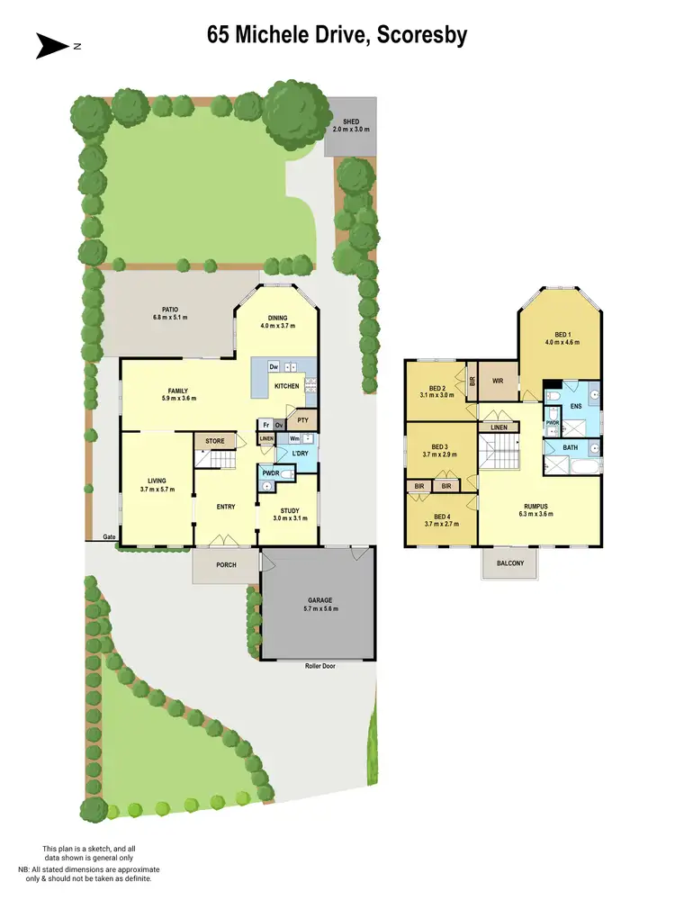 Floorplan of Homely house listing, 65 Michele Drive, Scoresby VIC 3179